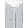 Front-open embroidery abaya - Sea Green Front-open embroidery abaya - Sea Green